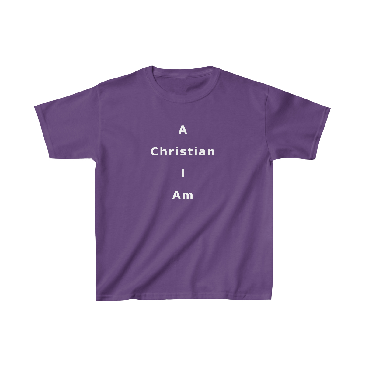 Child's A Christian I Am Cross in white lettering