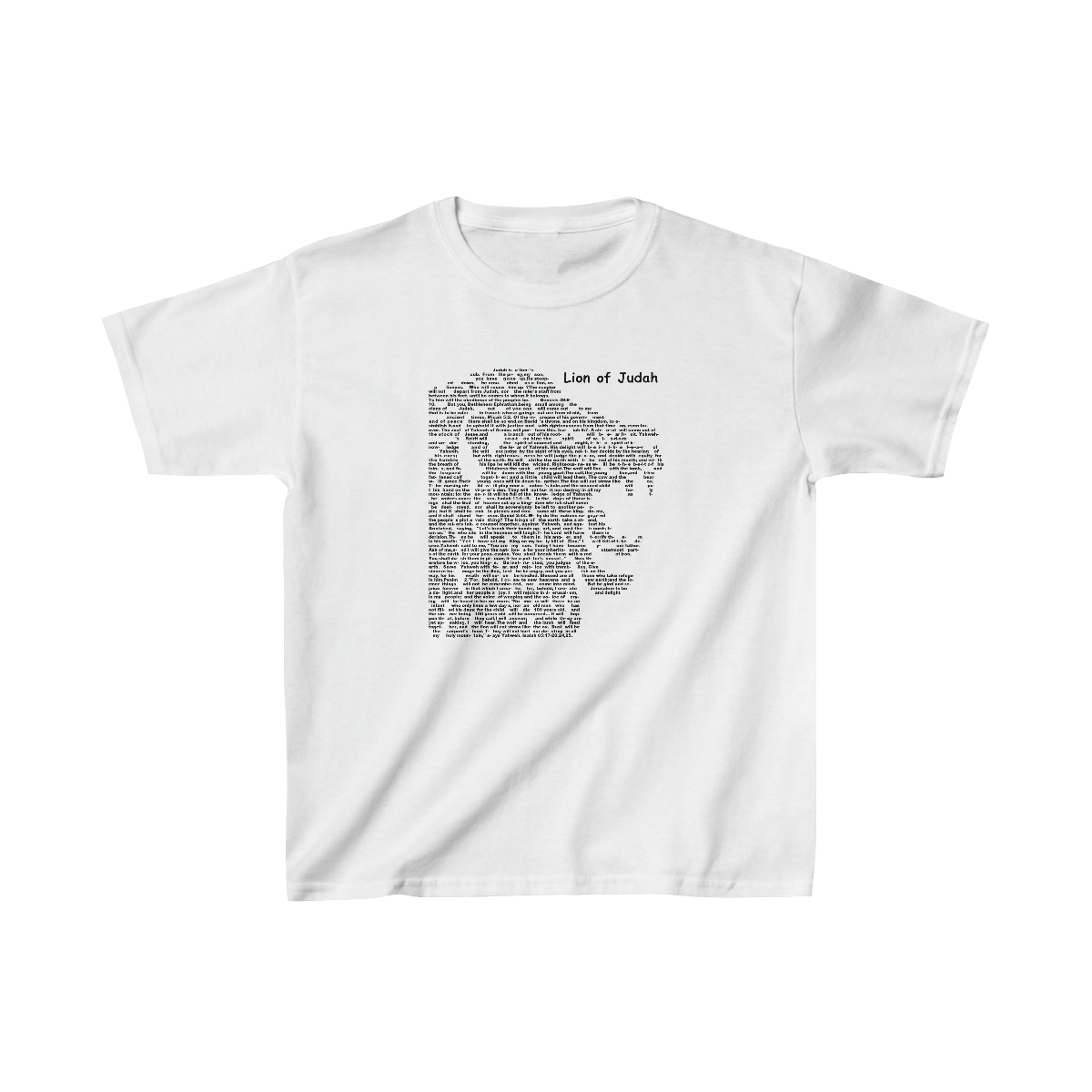 Child's Lion of Judah in black lettering